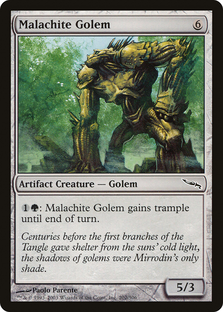 Malachite Golem (MRD-202) [Mirrodin] Foil