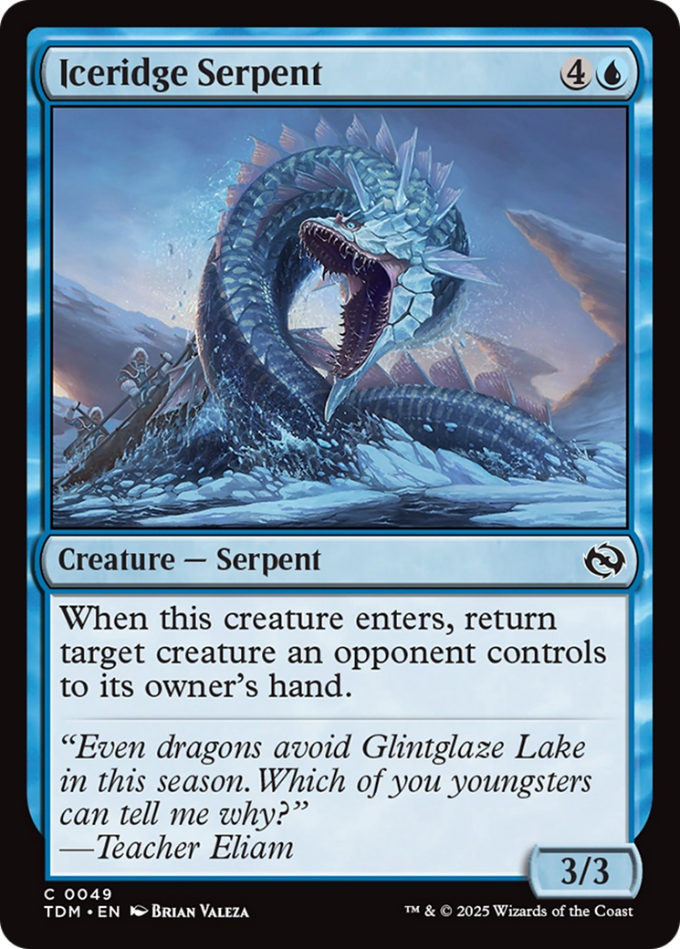 Iceridge Serpent (TDM-049) [Tarkir: Dragonstorm] Foil