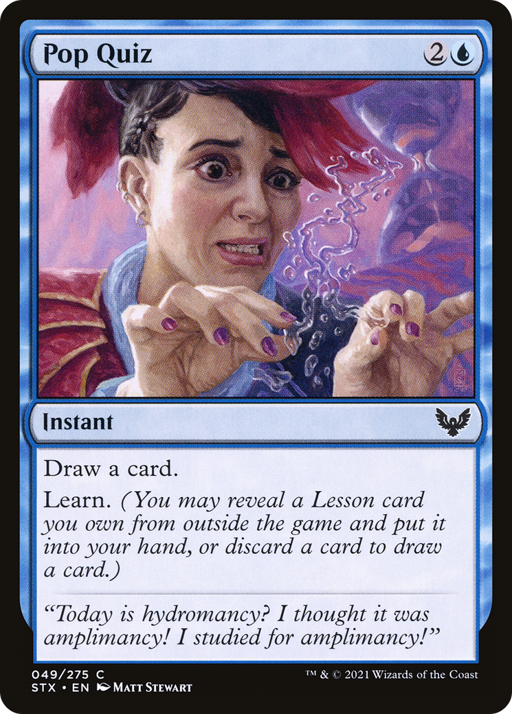 Pop Quiz (STX-049) [Strixhaven: School of Mages]