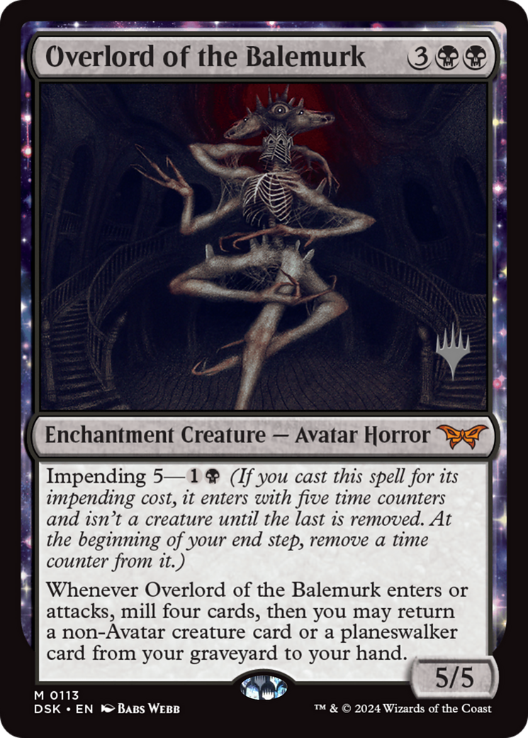 Overlord of the Balemurk (PPDSK-113) [Promo Pack: Duskmourn: House of Horror Promos] Foil