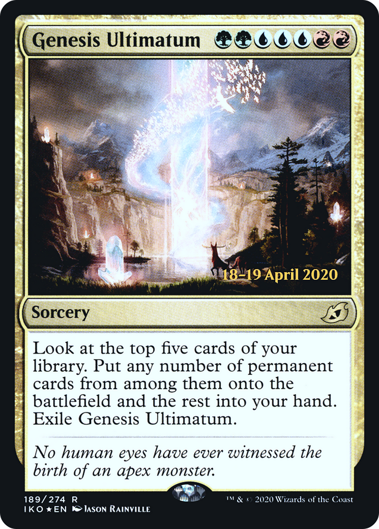 Genesis Ultimatum (PRE-189S) [Ikoria: Lair of Behemoths Promos] Foil