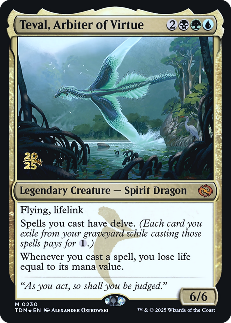 Teval, Arbiter of Virtue (PRE-230) [Prerelease Cards] Foil