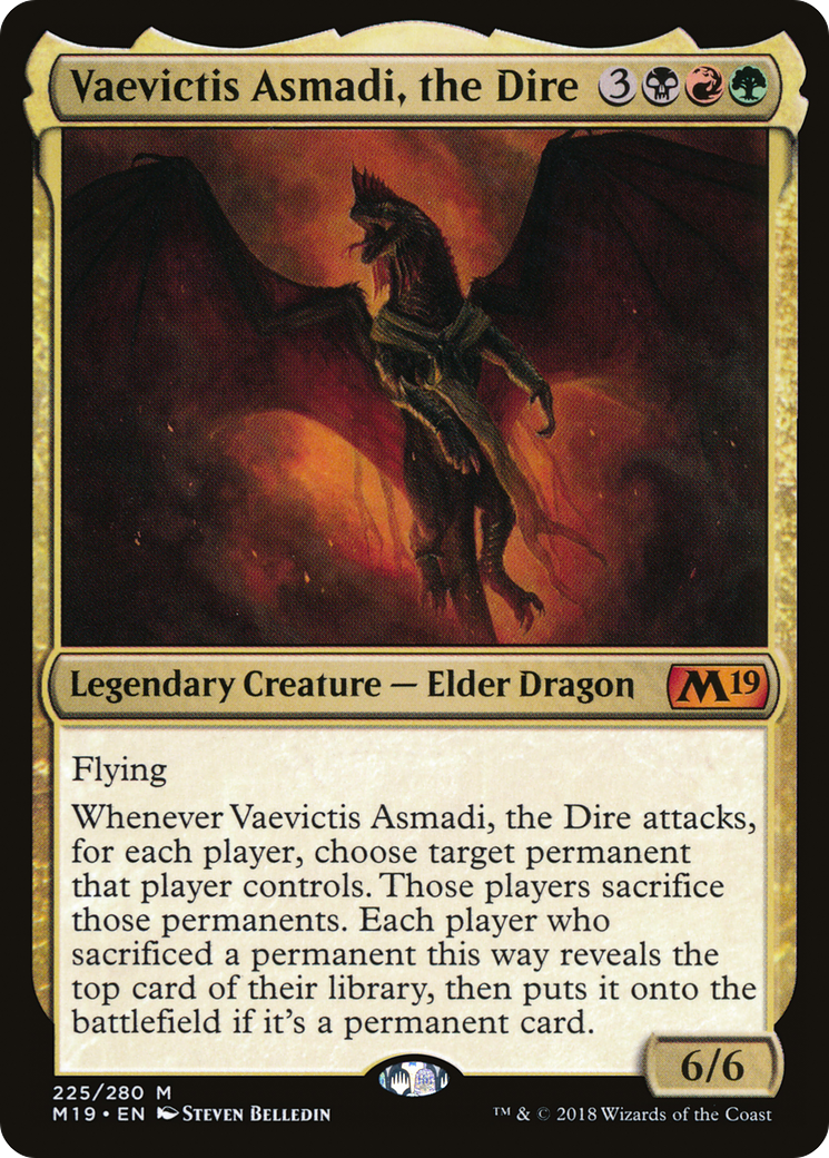 Vaevictis Asmadi, the Dire (M19-225) [Core Set 2019]