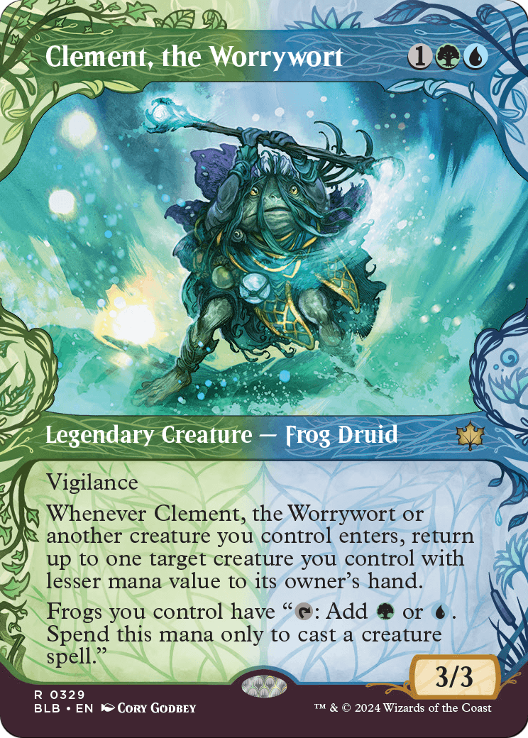 Clement, the Worrywort (Showcase) (BLB-329) (Borderless) [Bloomburrow]