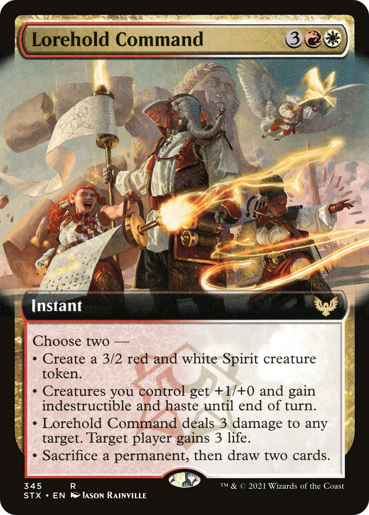 Lorehold Command (Extended Art) (STX-345) [Strixhaven: School of Mages] Foil