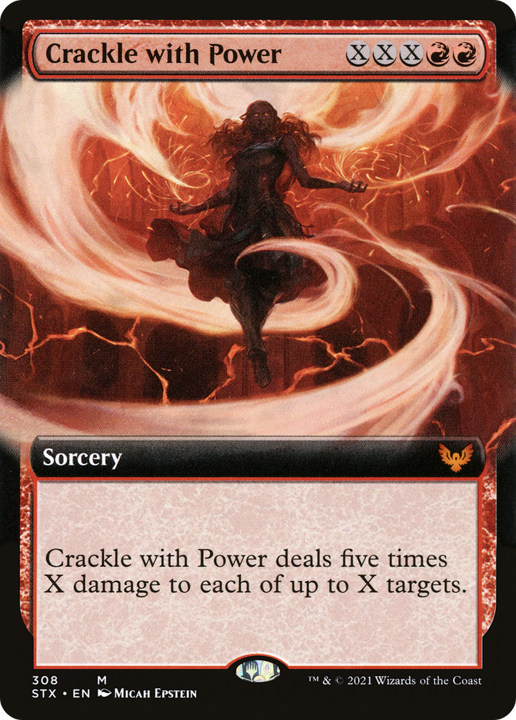 Crackle with Power (Extended Art) (STX-308) [Strixhaven: School of Mages] Foil
