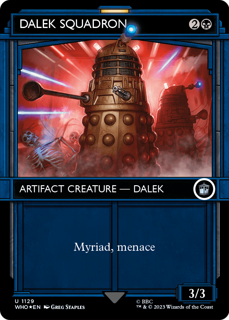 Dalek Squadron (Showcase) (Surge Foil) (WHO-1129) (Borderless) [Doctor Who] Foil