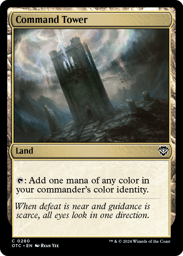 Command Tower (OTC-280) [Outlaws of Thunder Junction Commander]