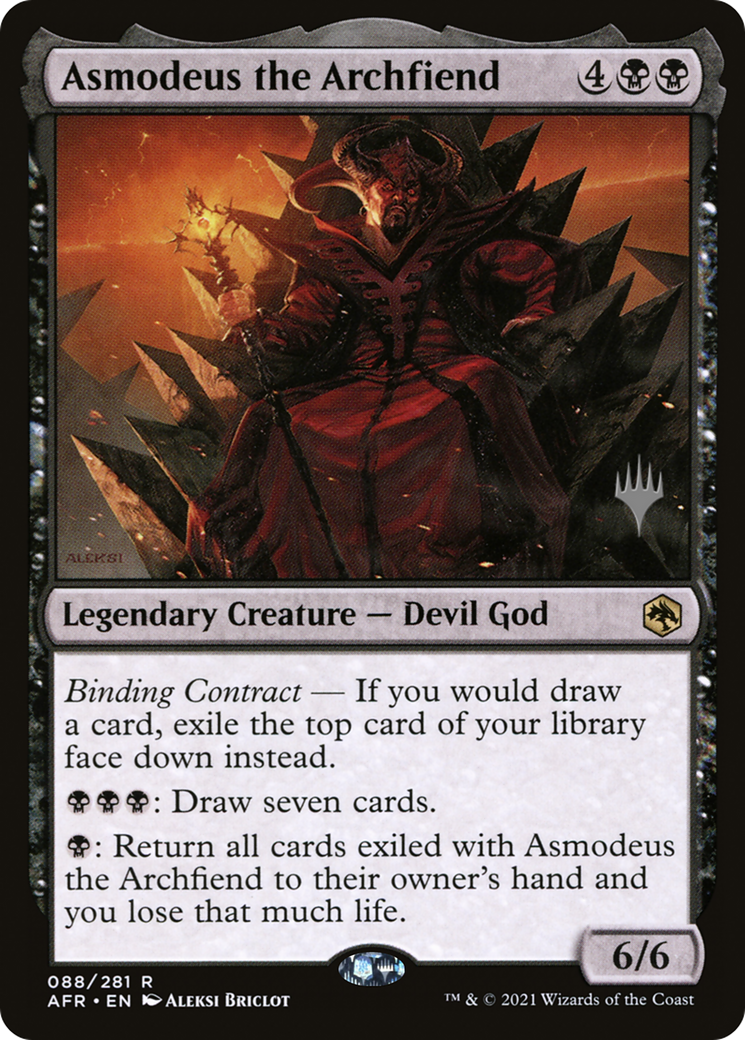 Asmodeus the Archfiend (PPAFR-88P) [Promo Pack: Adventures in the Forgotten Realms Promos] Foil
