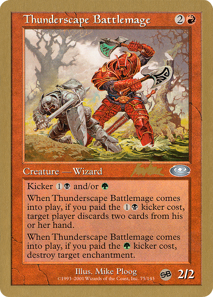 Thunderscape Battlemage - 2002 Brian Kibler (PLS) (SB) (WCD-BK75SB) [World Championship Decks 2002]