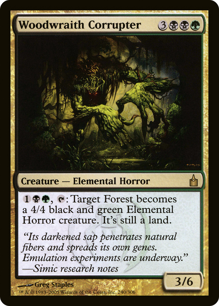 Woodwraith Corrupter (RAV-240) [Ravnica: City of Guilds] Foil