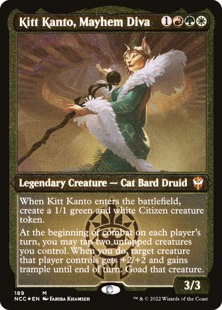 Kitt Kanto, Mayhem Diva (Display Commander) - Thick Stock (NCC-189) [New Capenna Commander] Foil