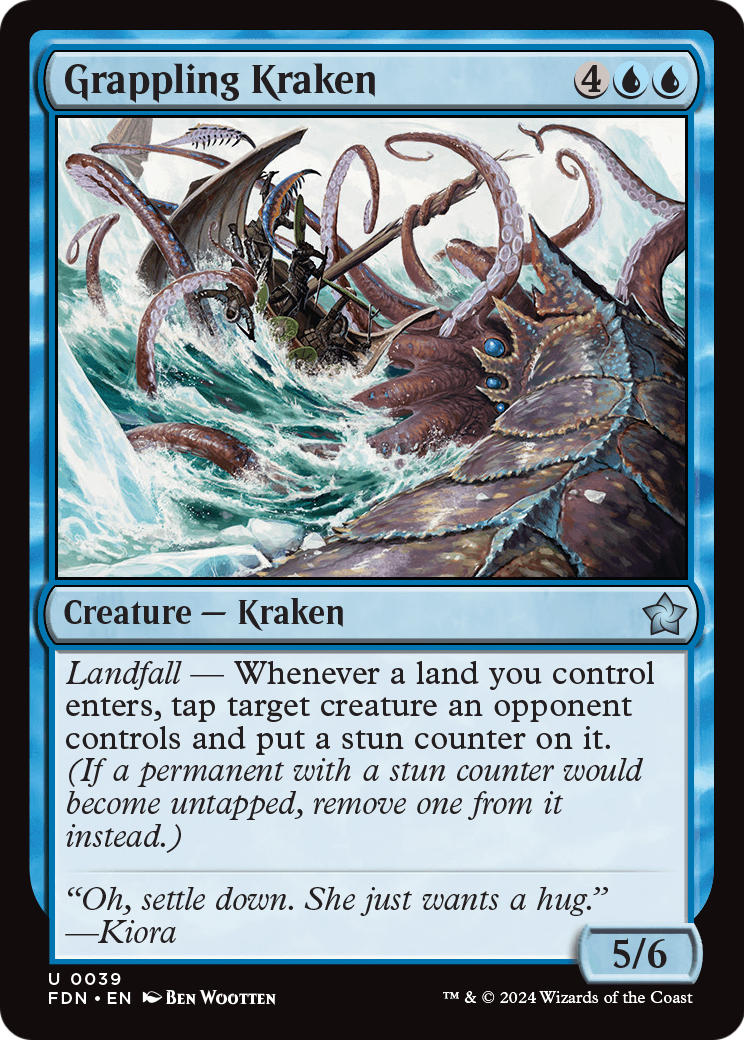 Grappling Kraken (FDN-039) [Foundations] Foil