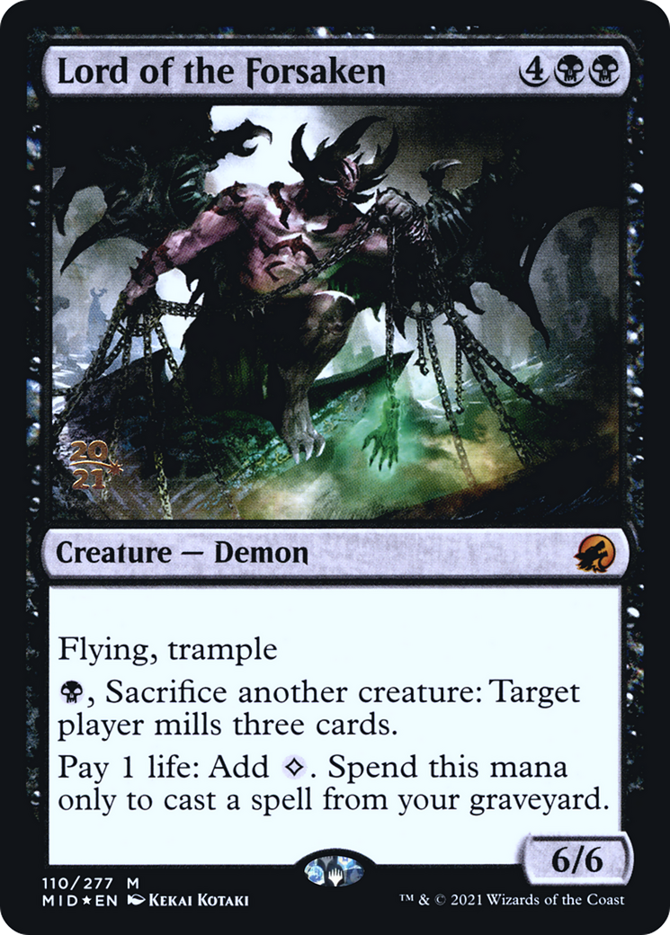 Lord of the Forsaken (PRE-110S) [Innistrad: Midnight Hunt Promos] Foil