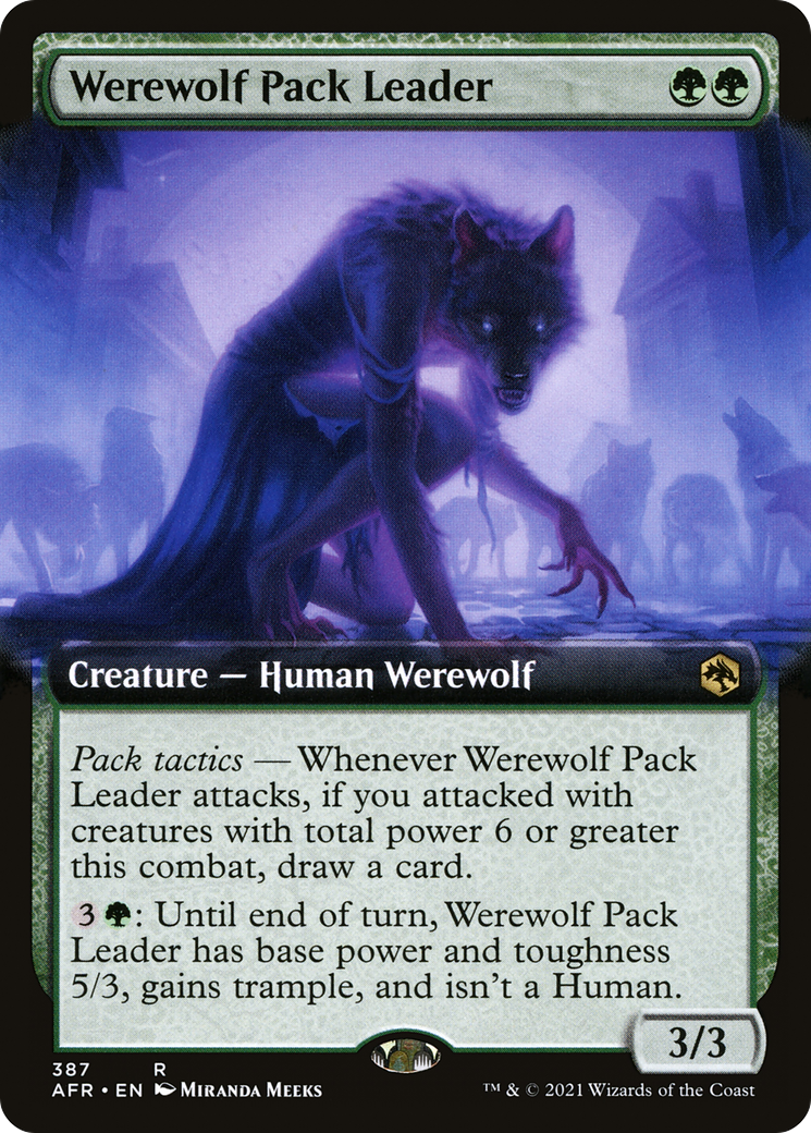 Werewolf Pack Leader (Extended Art) (AFR-387) [Adventures in the Forgotten Realms]