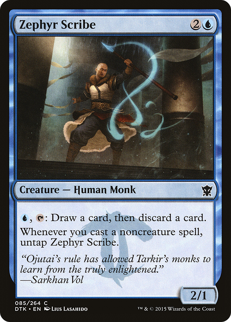 Zephyr Scribe (DTK-085) [Dragons of Tarkir] Foil