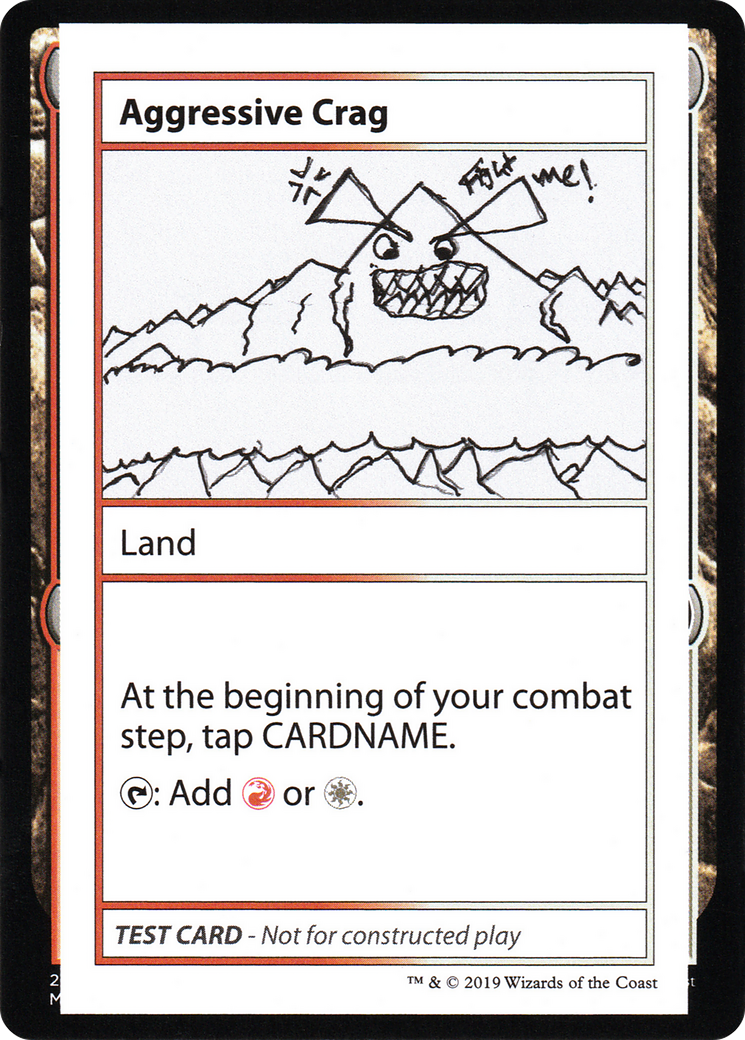 Aggressive Crag (No PW Symbol) [Mystery Booster Playtest Cards 2021]