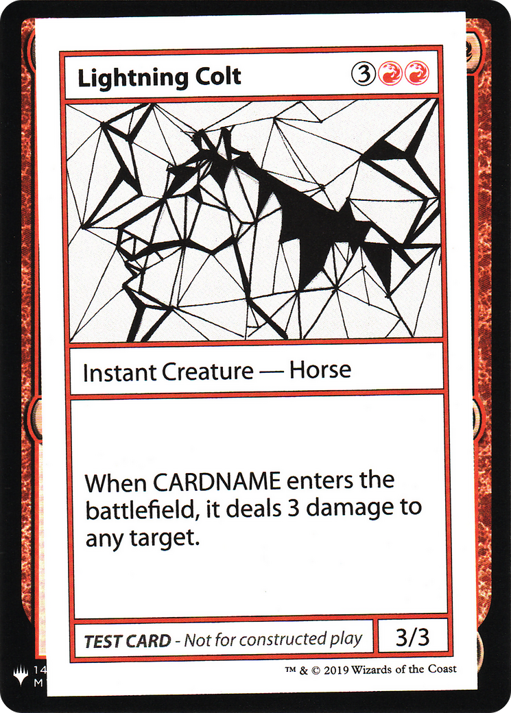 Lightning Colt [Mystery Booster Playtest Cards 2019]