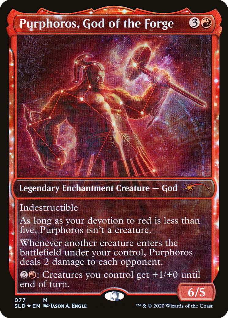 Purphoros, God of the Forge (SLD-077) (Showcase) [Secret Lair Drop] Foil