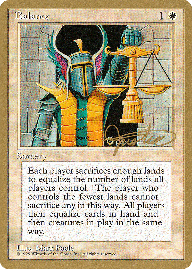 Balance - 1996 Mark Justice (4ED) [Pro Tour Collector Set]