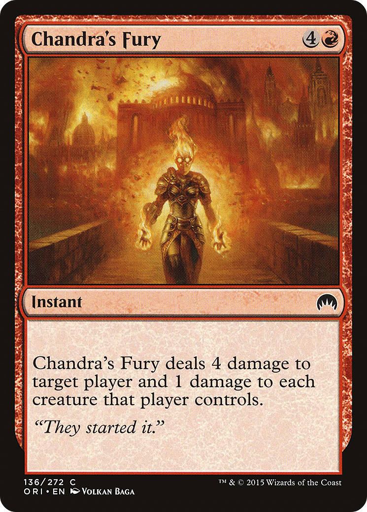 Chandra's Fury (ORI-136) [Magic Origins] Foil