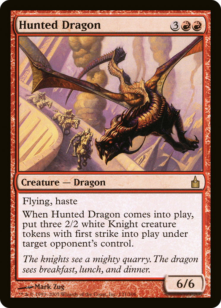 Hunted Dragon (RAV-131) [Ravnica: City of Guilds] Foil