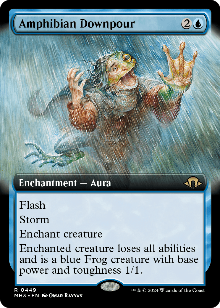 Amphibian Downpour (Extended Art) (MH3-449) [Modern Horizons 3] Foil