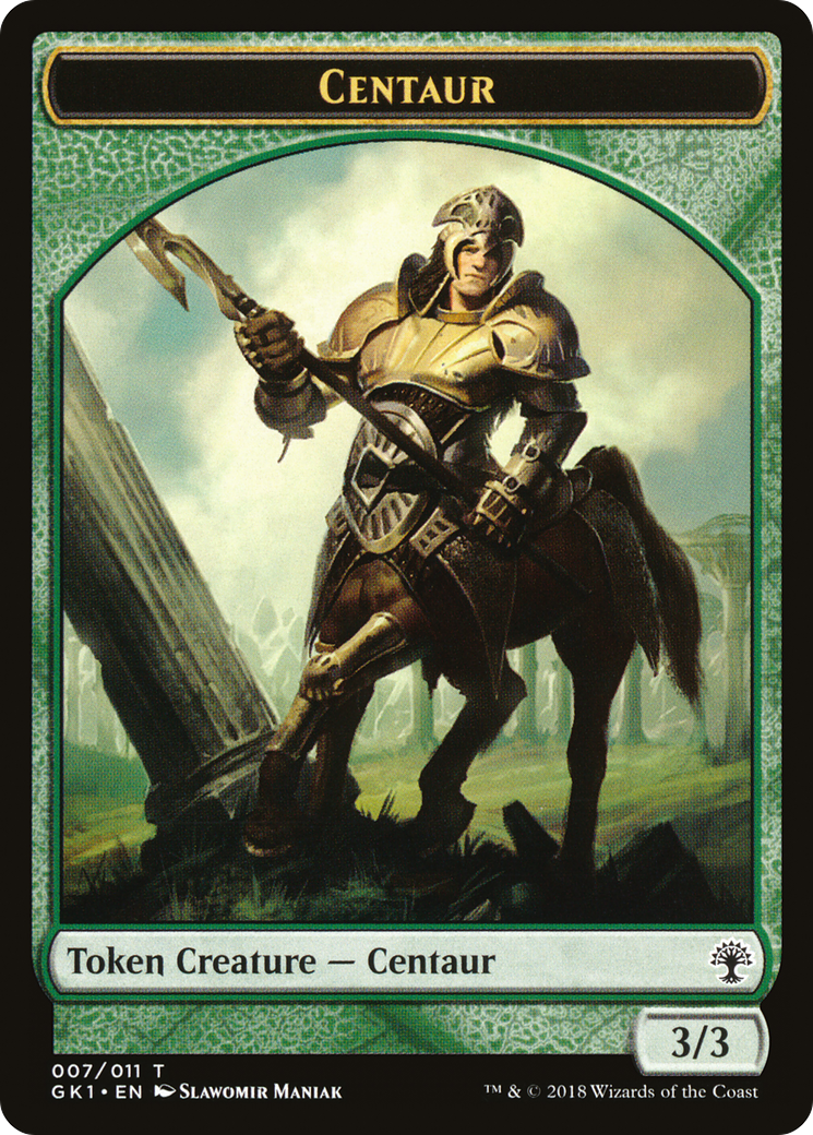 Centaur (007) // Elemental (010) Double-Sided Token (GR1-7 // 10) [GRN Guild Kit Tokens]