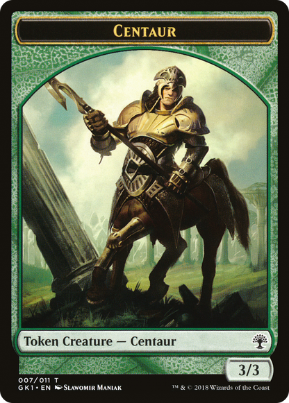 Centaur (007) // Elemental (010) Double-Sided Token (GR1-7 // 10) [GRN Guild Kit Tokens]
