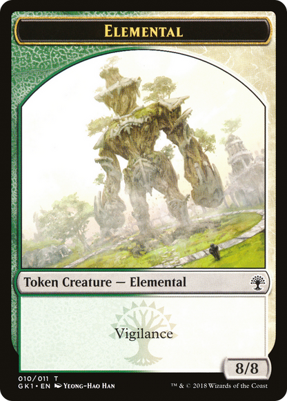 Centaur (007) // Elemental (010) Double-Sided Token (GR1-7 // 10) [GRN Guild Kit Tokens]