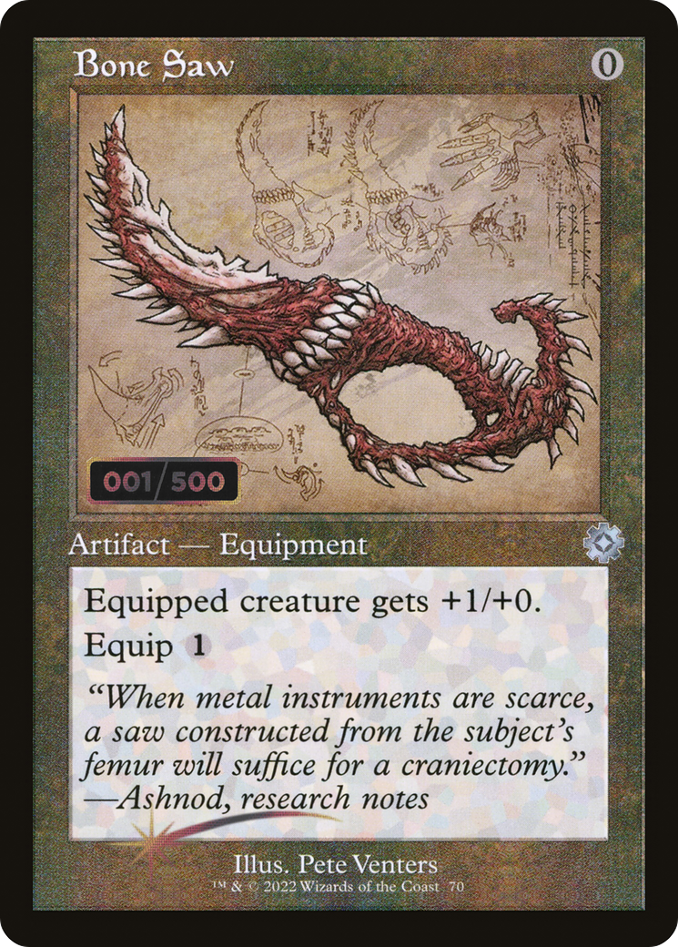 Bone Saw (Schematic) (Serial Numbered) (BRR-070) [The Brothers' War Retro Artifacts] Foil