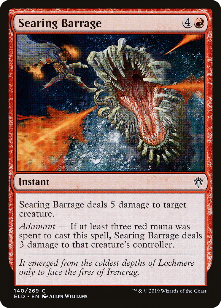 Searing Barrage (ELD-140) [Throne of Eldraine] Foil