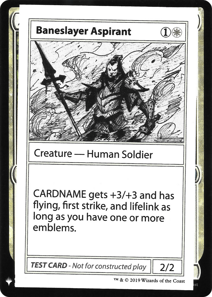 Baneslayer Aspirant [Mystery Booster Playtest Cards 2019]