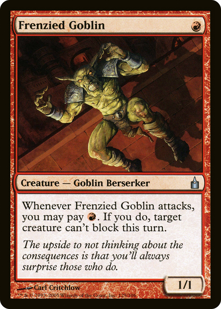 Frenzied Goblin (RAV-125) [Ravnica: City of Guilds] Foil