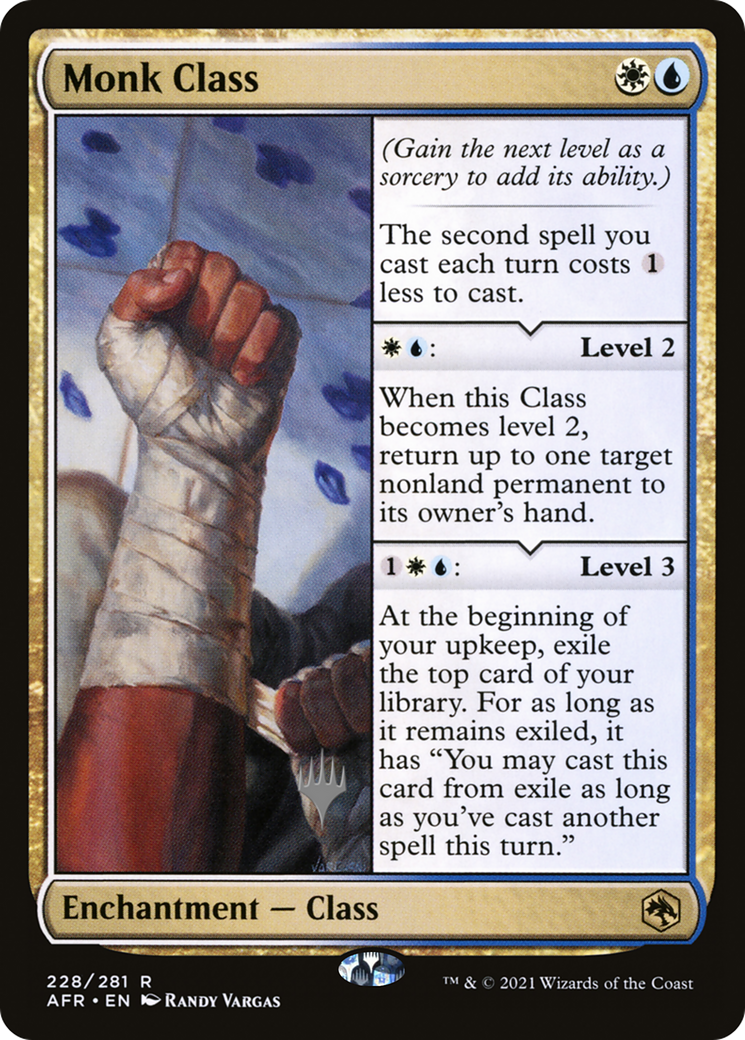 Monk Class (PPAFR-228) [Promo Pack: Adventures in the Forgotten Realms Promos] Foil