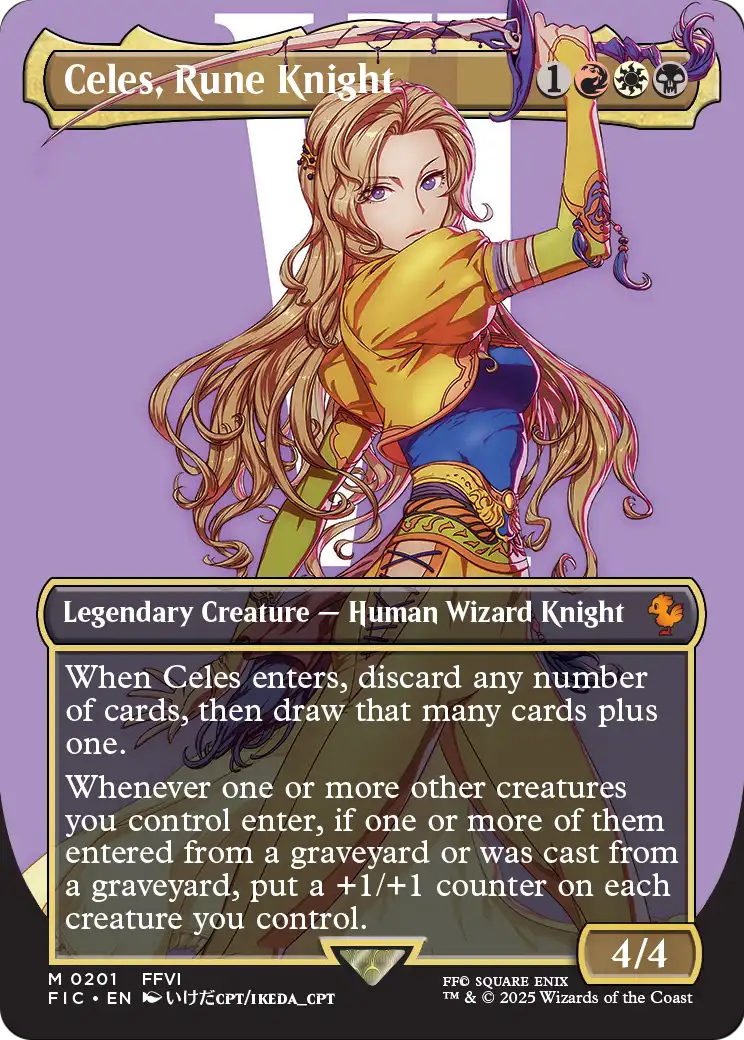 Celes, Rune Knight (Borderless) (FIC-201) [Commander: FINAL FANTASY]