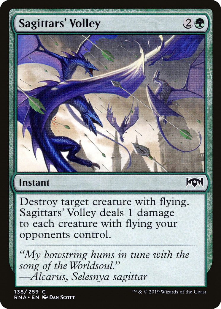 Sagittars' Volley (RNA-138) [Ravnica Allegiance] Foil