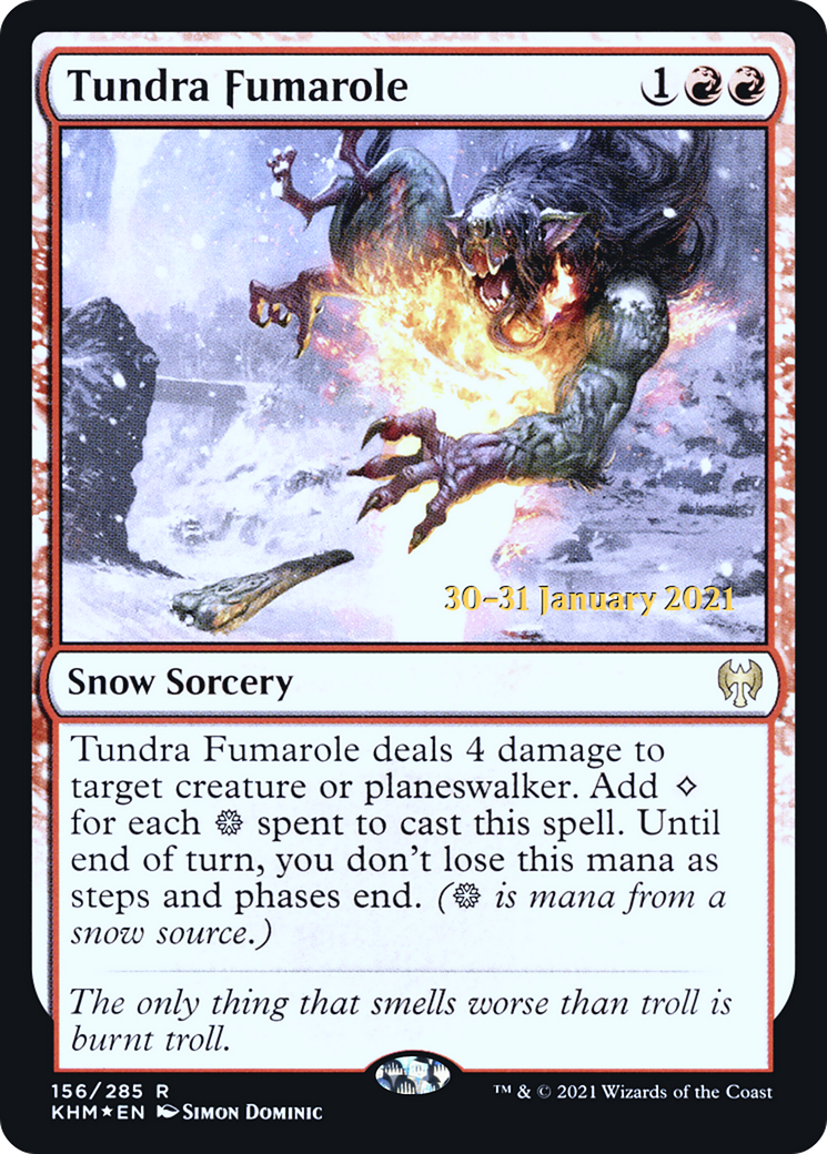Tundra Fumarole (PRE-156S) [Kaldheim Promos] Foil