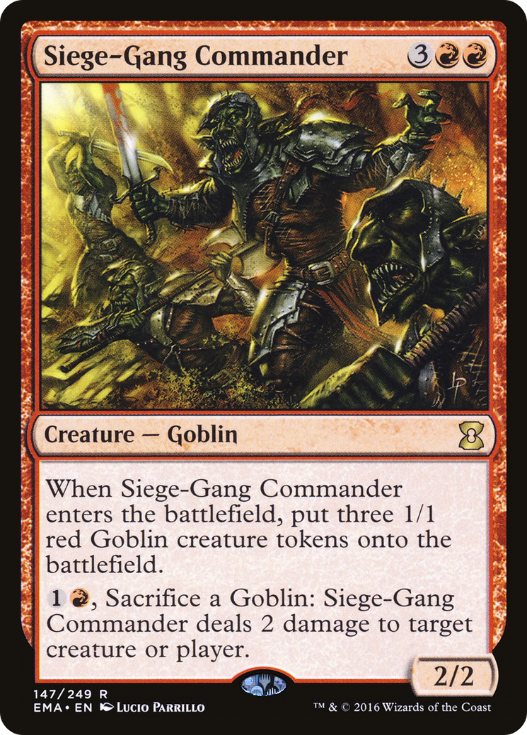 Siege-Gang Commander (EMA-147) [Eternal Masters] Foil