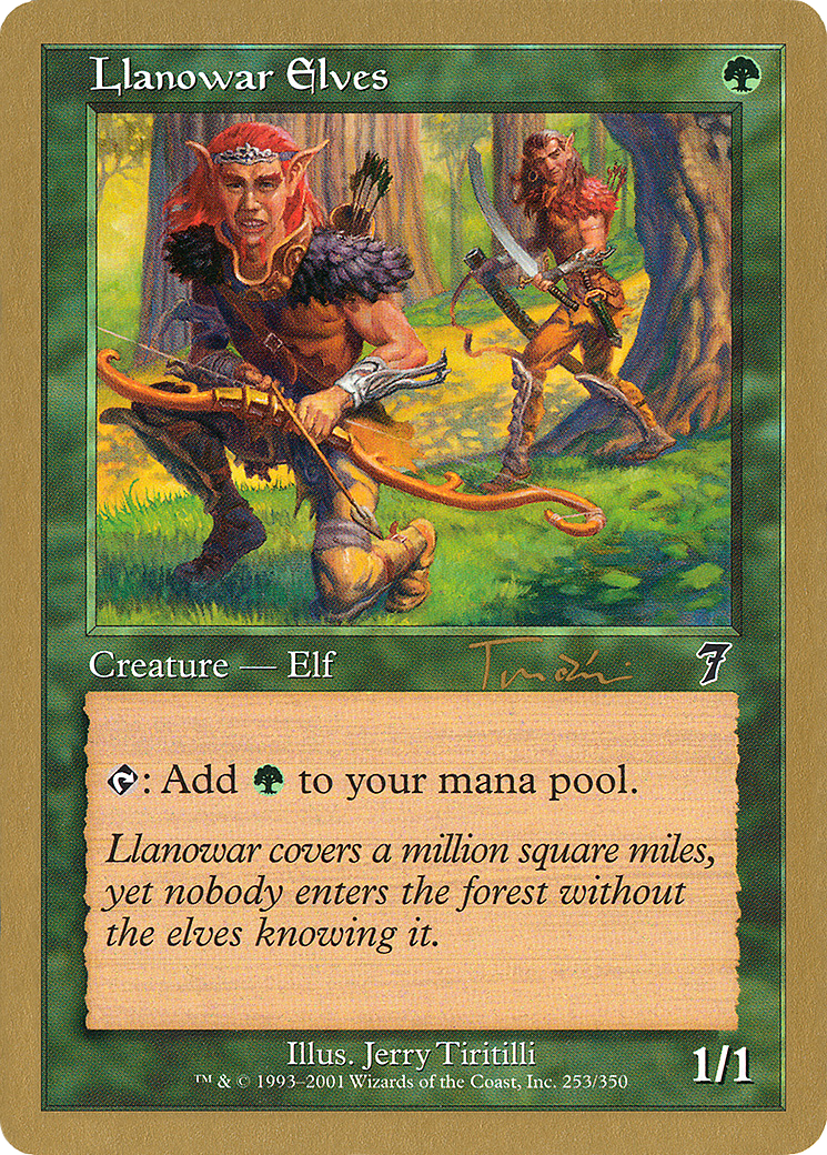 Llanowar Elves - 2001 Jan Tomcani (7ED) [World Championship Decks 2001]