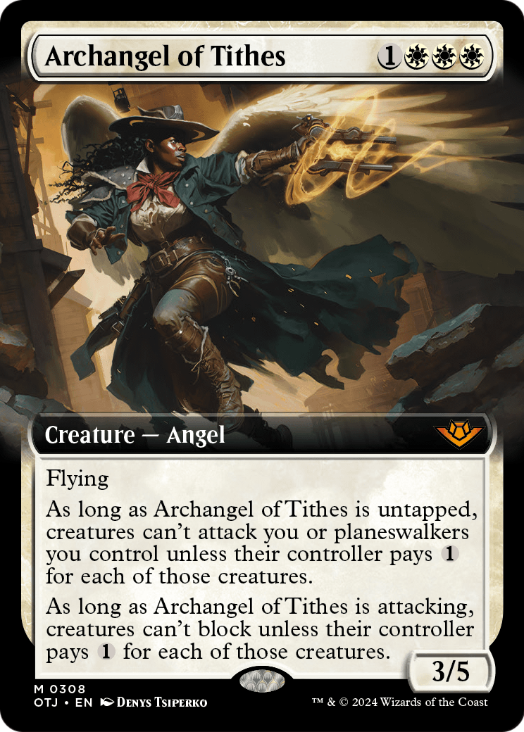 Archangel of Tithes (Extended Art) (OTJ-308) [Outlaws of Thunder Junction]