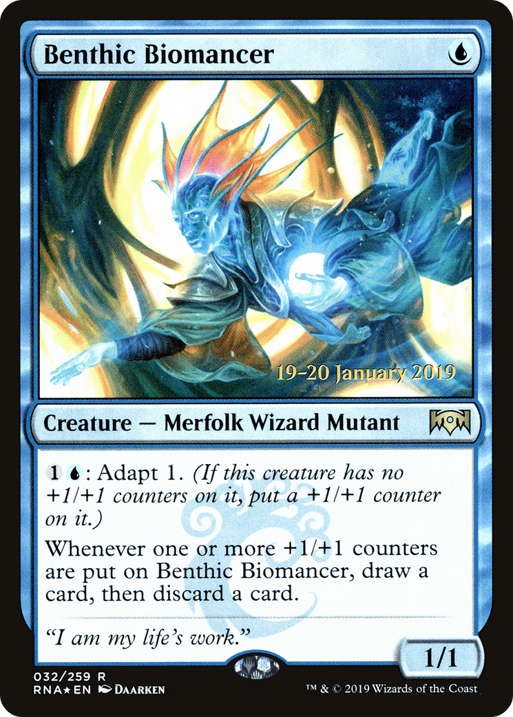Benthic Biomancer (PRE-32S) [Ravnica Allegiance Promos] Foil