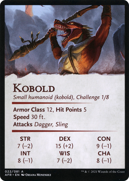 Minion of the Mighty // Kobold (AAFR-022) (Borderless) [Adventures in the Forgotten Realms Art Series] Foil