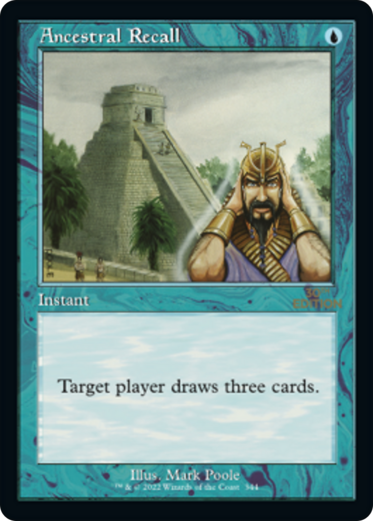 Ancestral Recall (Retro Frame) (30A-344) [30th Anniversary Edition]