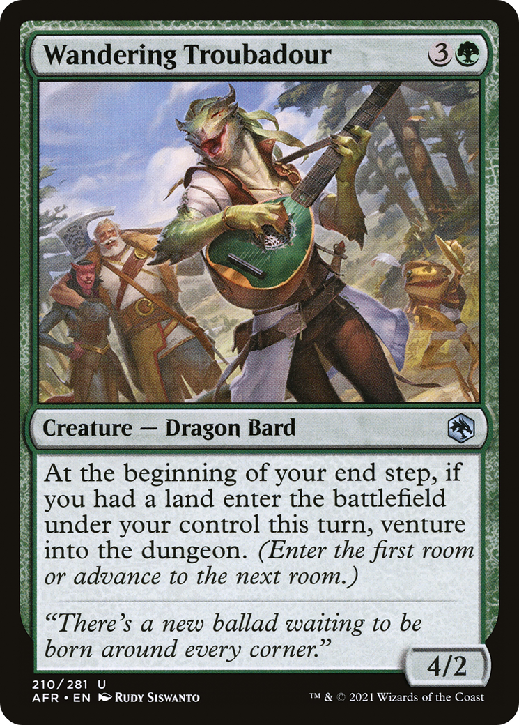 Wandering Troubadour (AFR-210) [Adventures in the Forgotten Realms] Foil