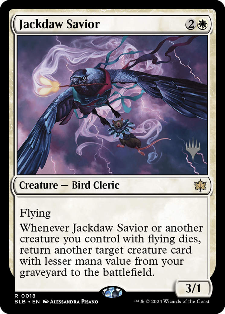 Jackdaw Savior (PPBLB-018) [Promo Pack: Bloomburrow Promos]