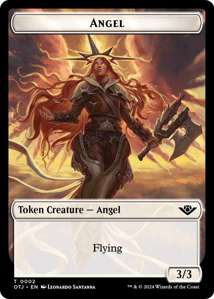 Angel (TOTJ-002) [Outlaws of Thunder Junction Tokens] Foil
