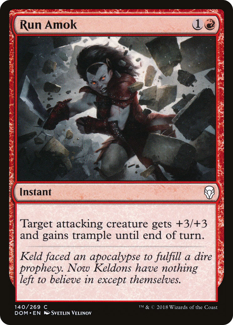 Run Amok (DOM-140) [Dominaria] Foil