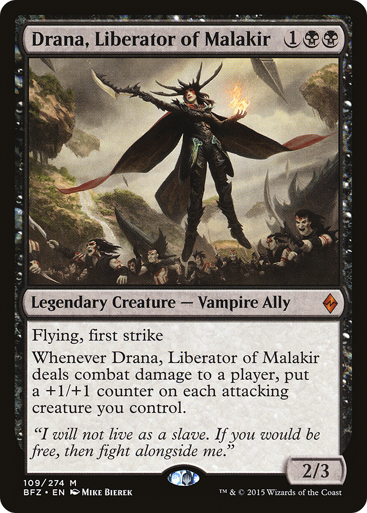 Drana, Liberator of Malakir (BFZ-109) [Battle for Zendikar] Foil