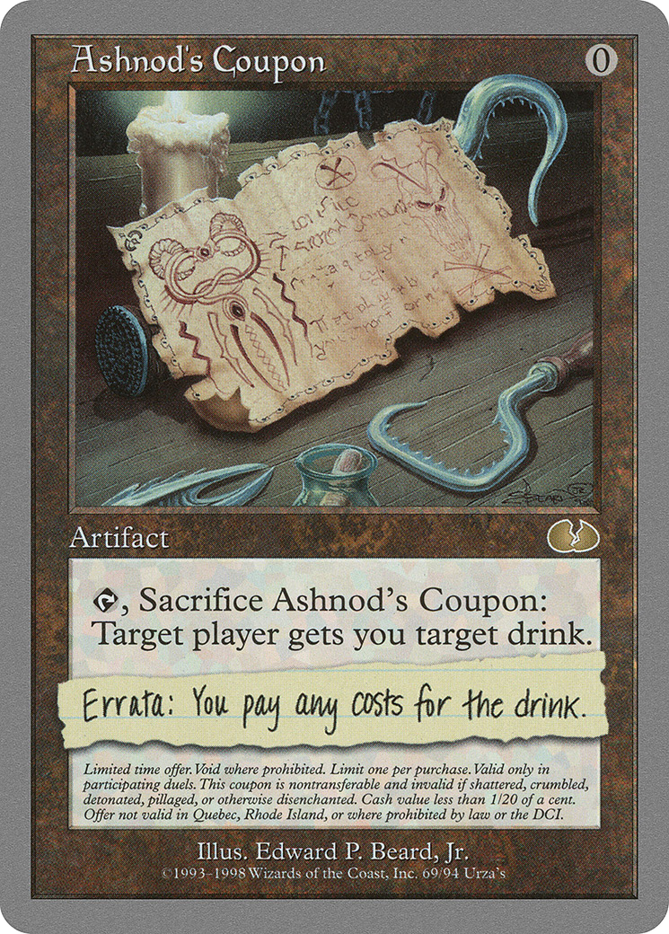 Ashnod's Coupon (UGL-069) [Unglued]
